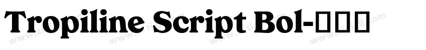 Tropiline Script Bol字体转换